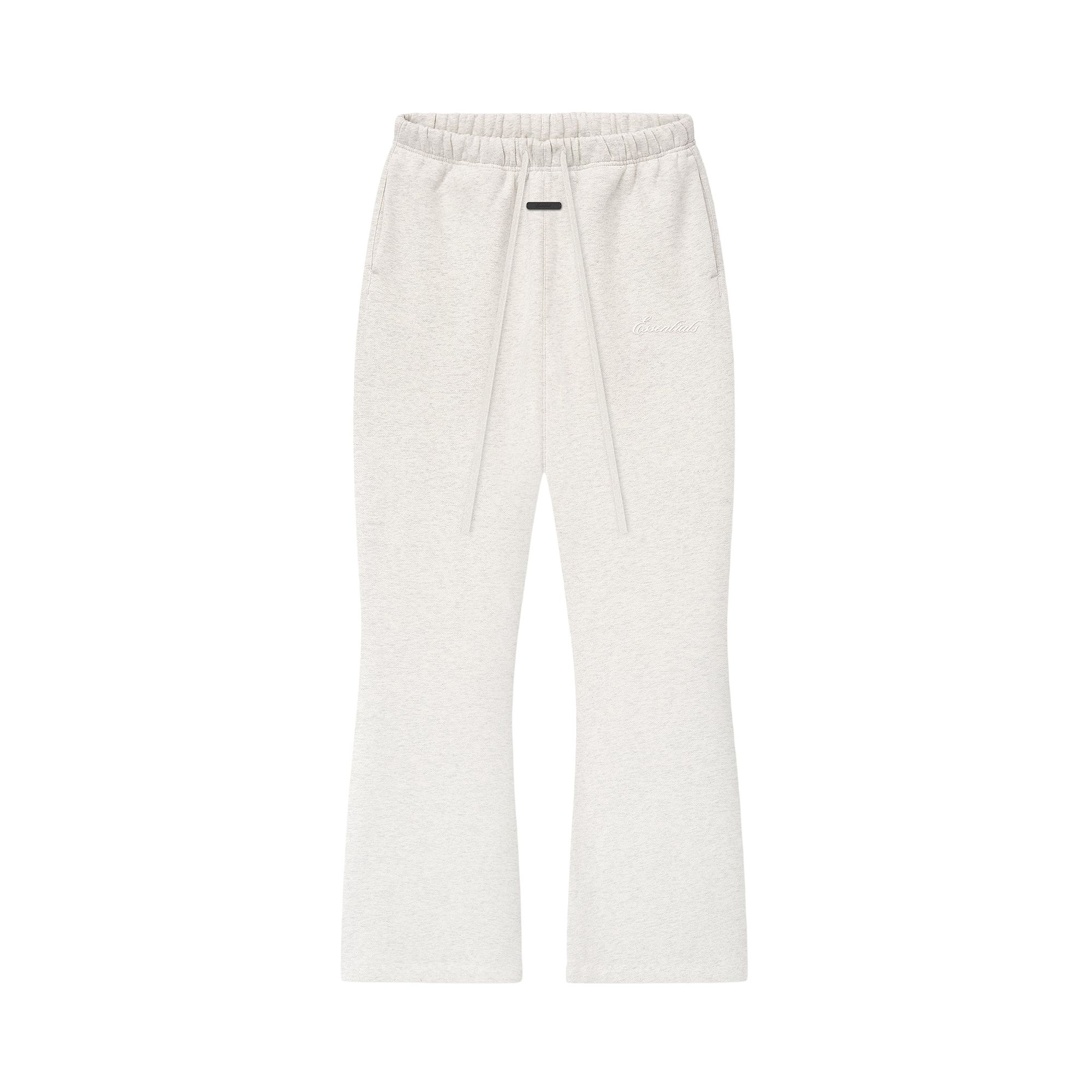 Pre-owned Essentials Fear Of God  Signature Classic Flare Sweatpant 'oatmeal Heather' | White | Women's Size L