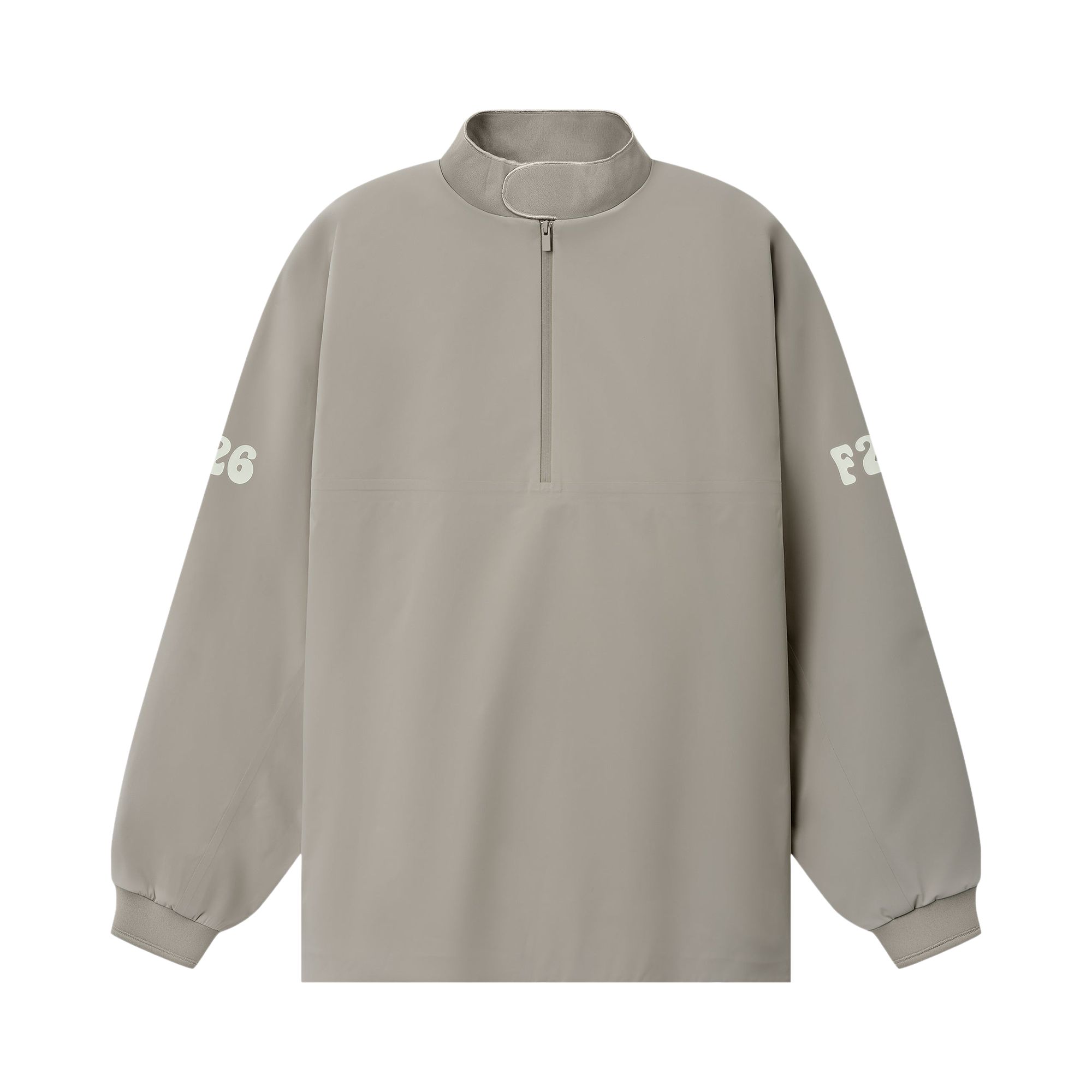 Pre-owned Essentials Fear Of God  Half Zip Track Jacket 'seal' | Grey | Men's Size L