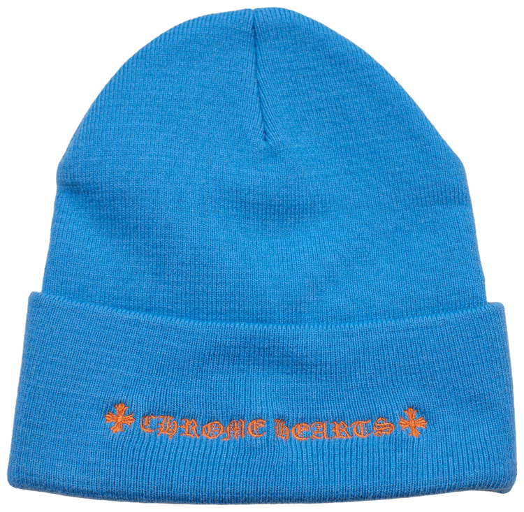 Buy Chrome Hearts Triple Cross Watch Cap Beanie 'Light Blue/Orange