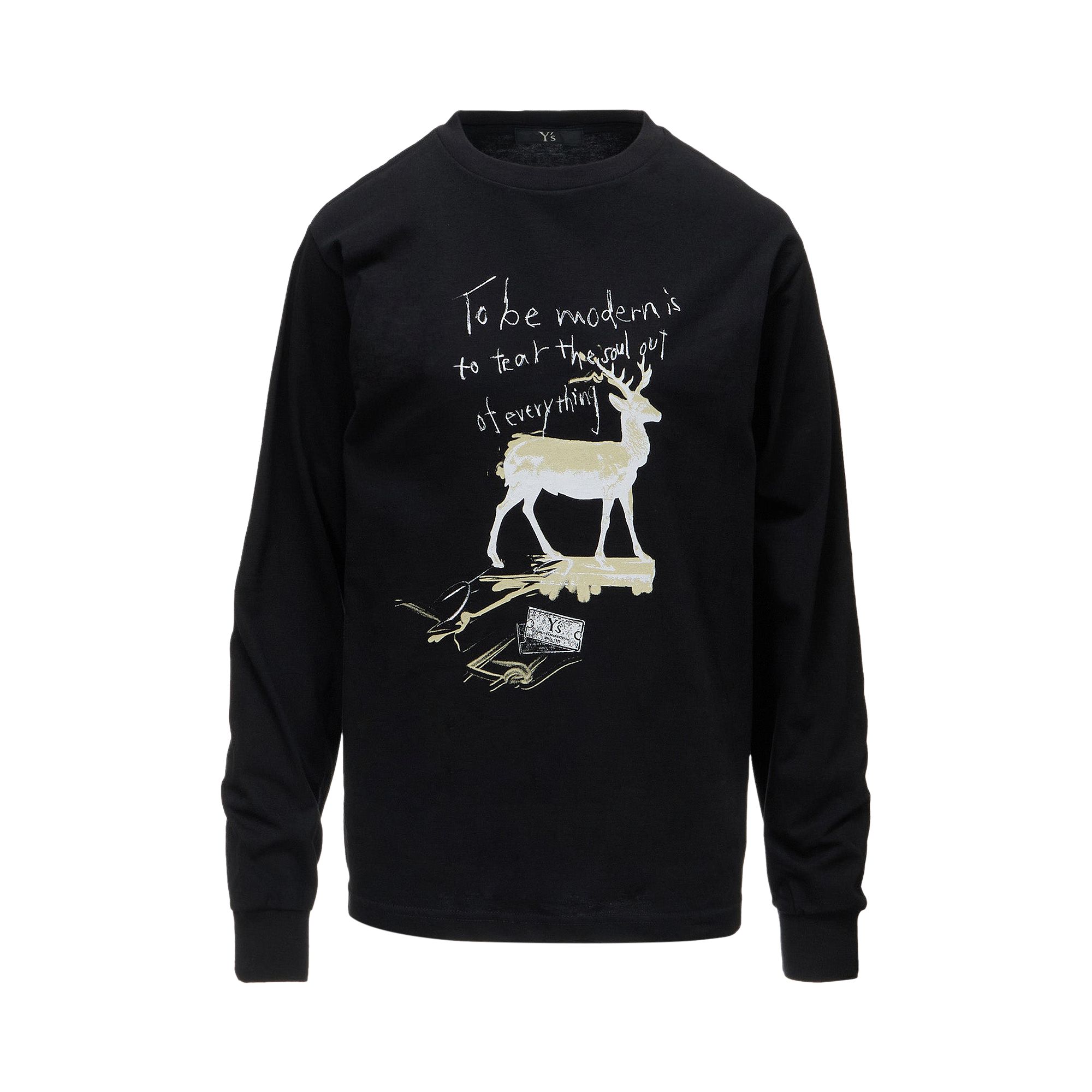 Pre-owned Y's Message Sweatshirt 'black' | Women's Size 2