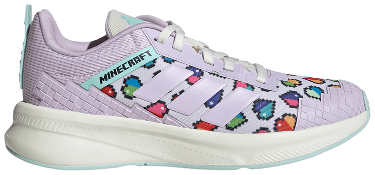 Minecraft x adidas FortaRun 40 J Ice Lavender Semi Flash Aqua