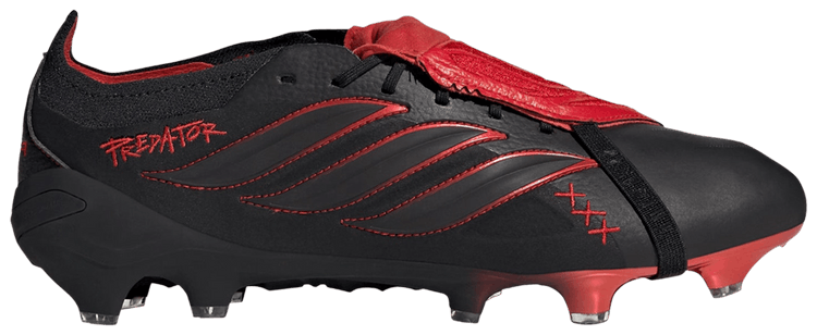adidas Predator Elite Fold Over Tongue FG Core Black Vivid Red