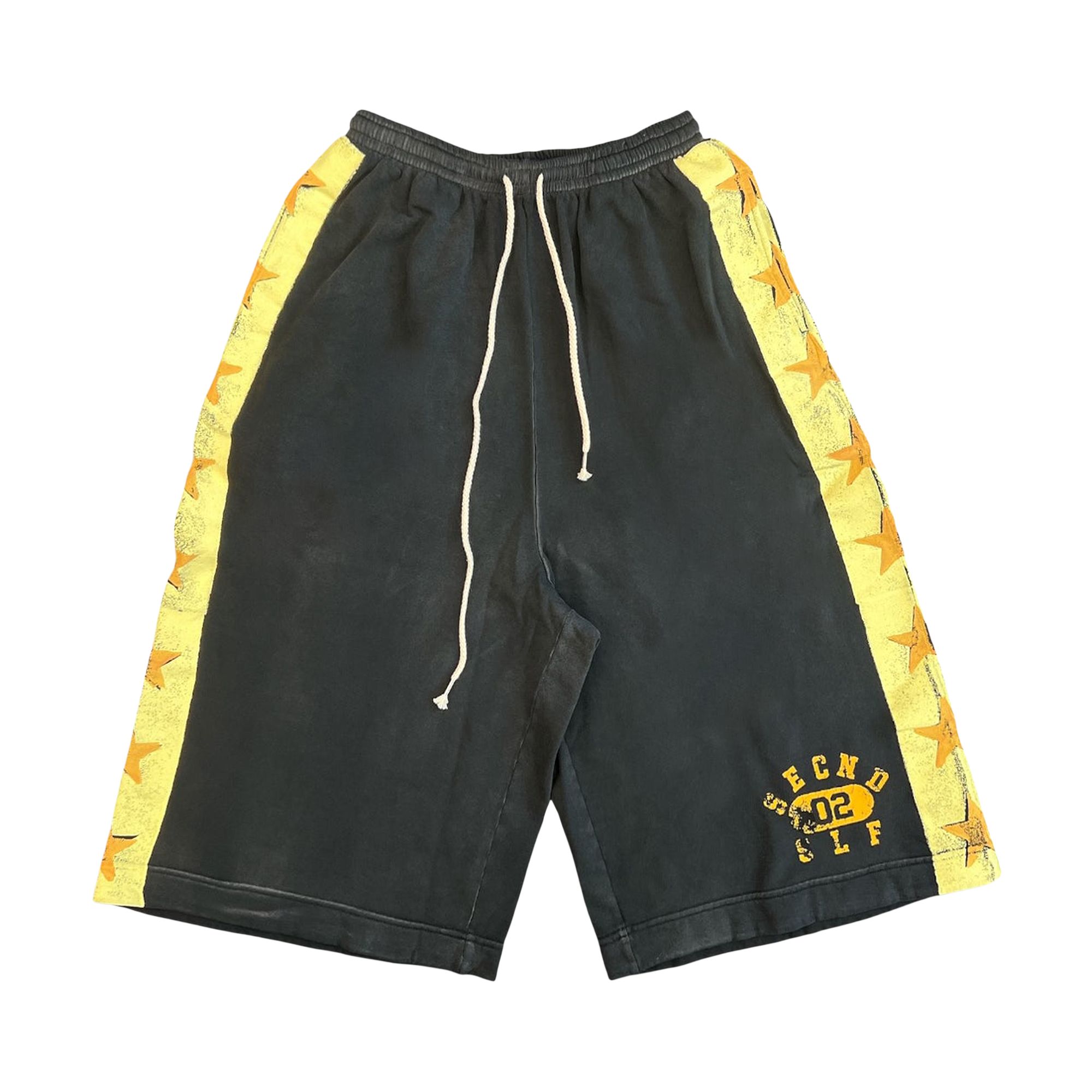 Pre-owned Secnd Slf Jumbo Practice Short 'black/yellow' | Men's Size S
