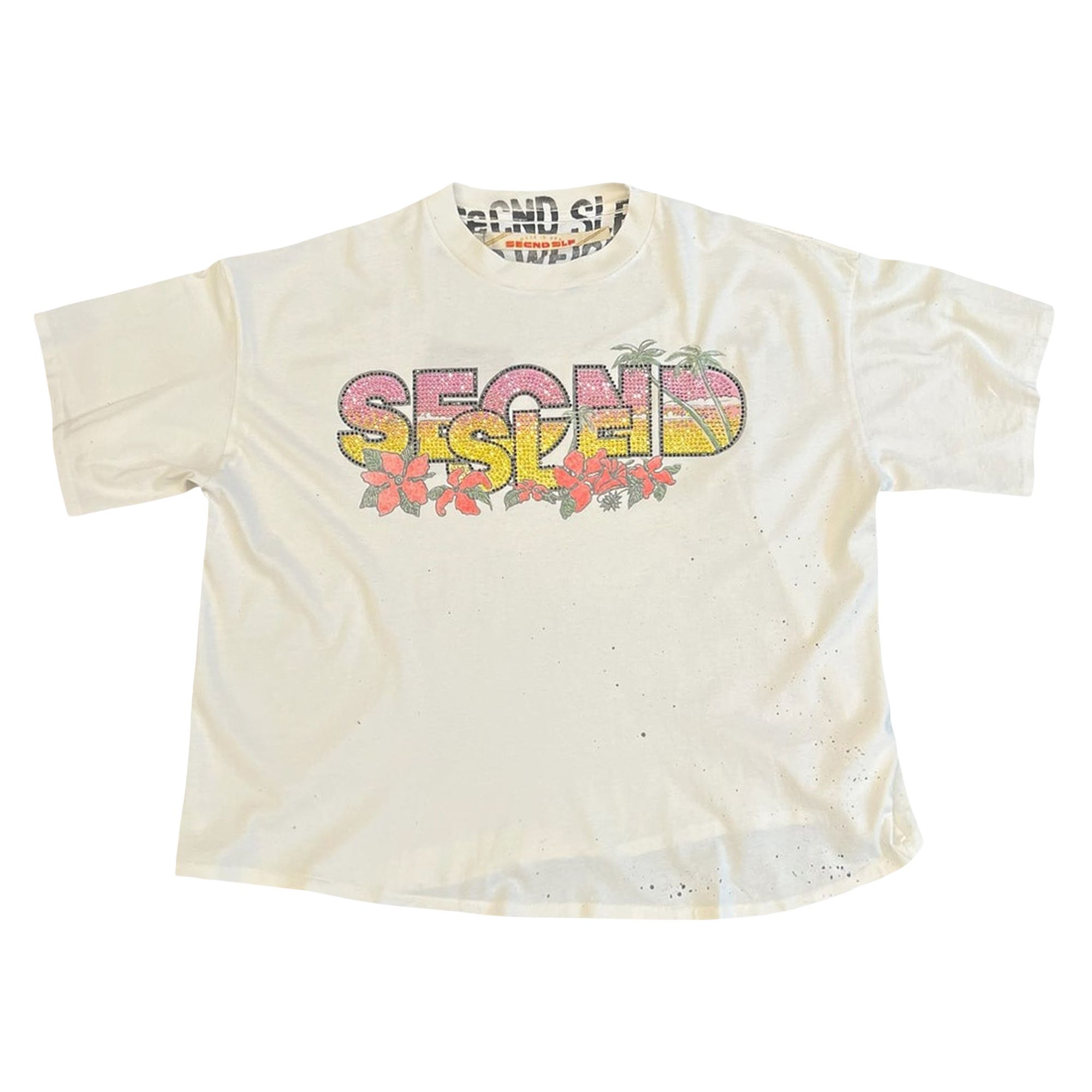 Pre-owned Secnd Slf Flooded Turks Torque Tee 'white' | Men's Size Xxl