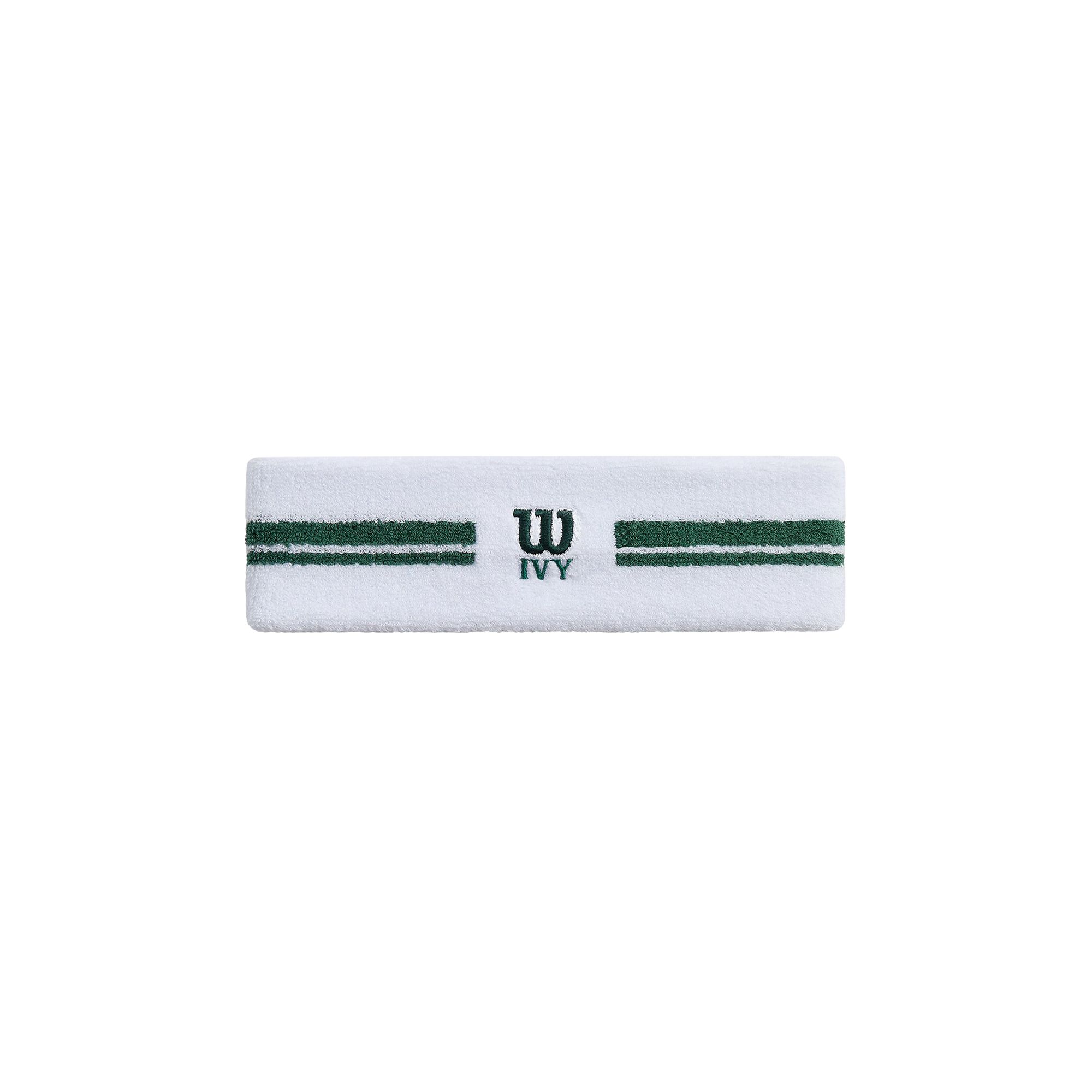 Pre-owned Kith Ivy For Wilson Terry Stripe Headband 'white' | Men's Size Onesize