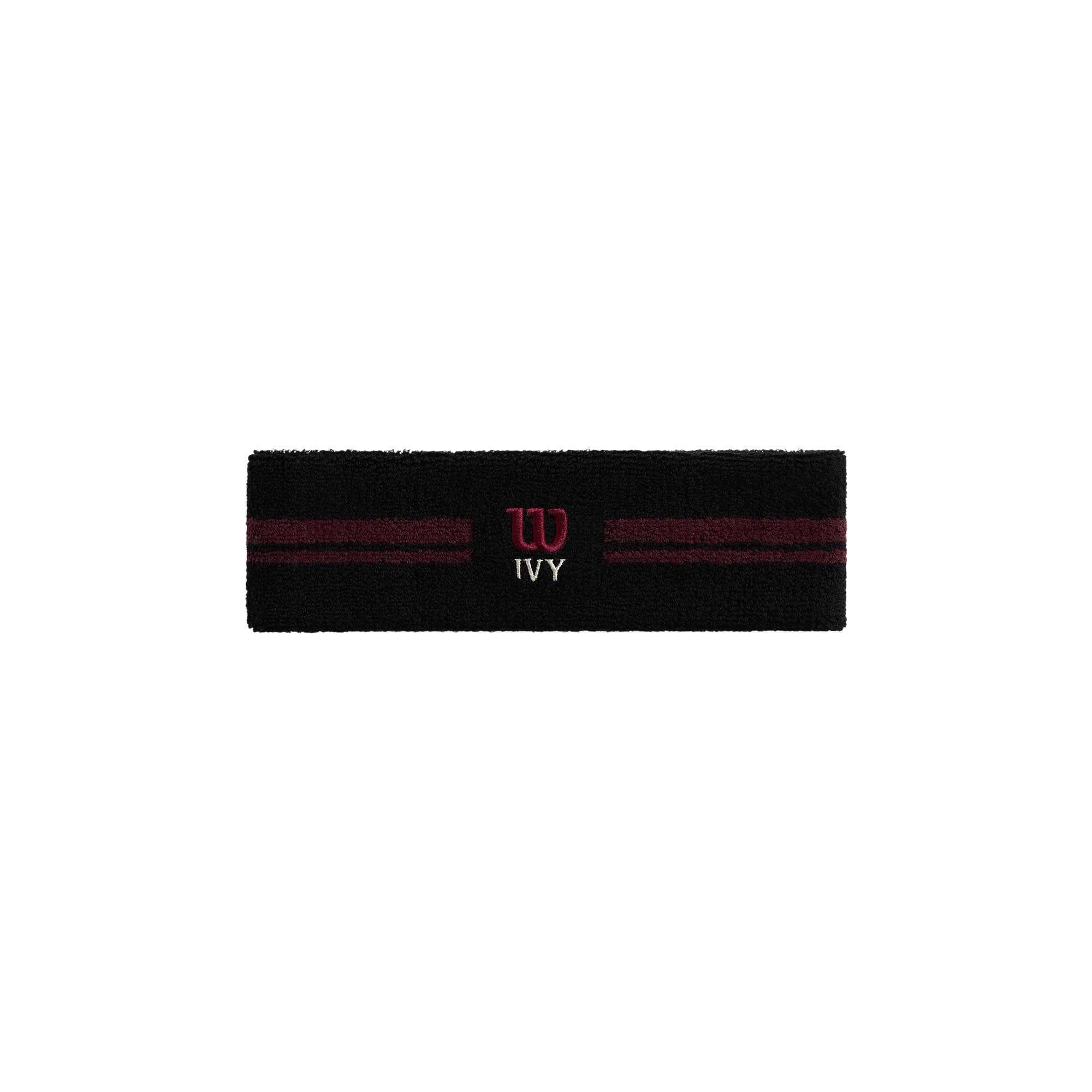 Pre-owned Kith Ivy For Wilson Terry Stripe Headband 'black' | Men's Size Onesize
