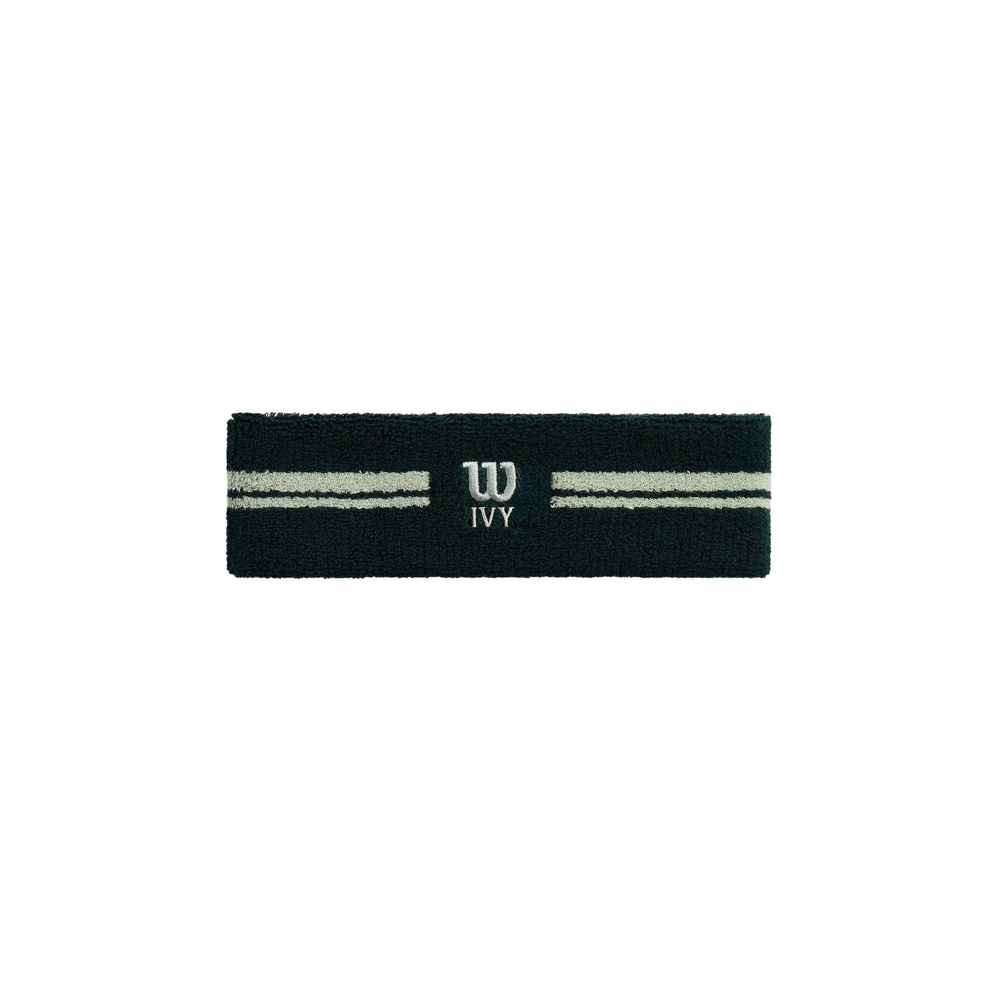 Pre-owned Kith Ivy For Wilson Terry Stripe Headband 'ivy Green' | Men's Size Onesize