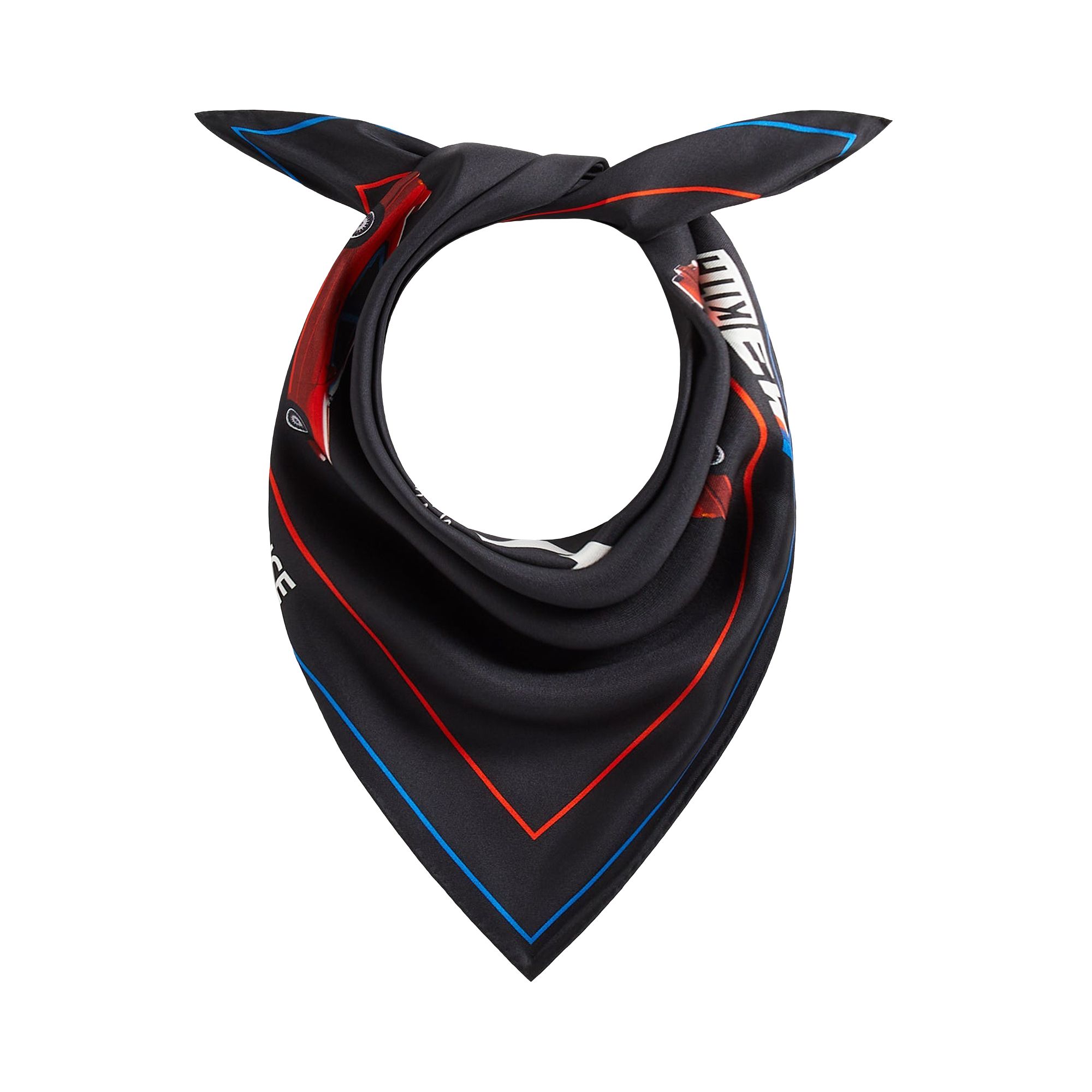 Pre-owned Kith For Bmw Silk Bandana 'black' | Men's Size Onesize