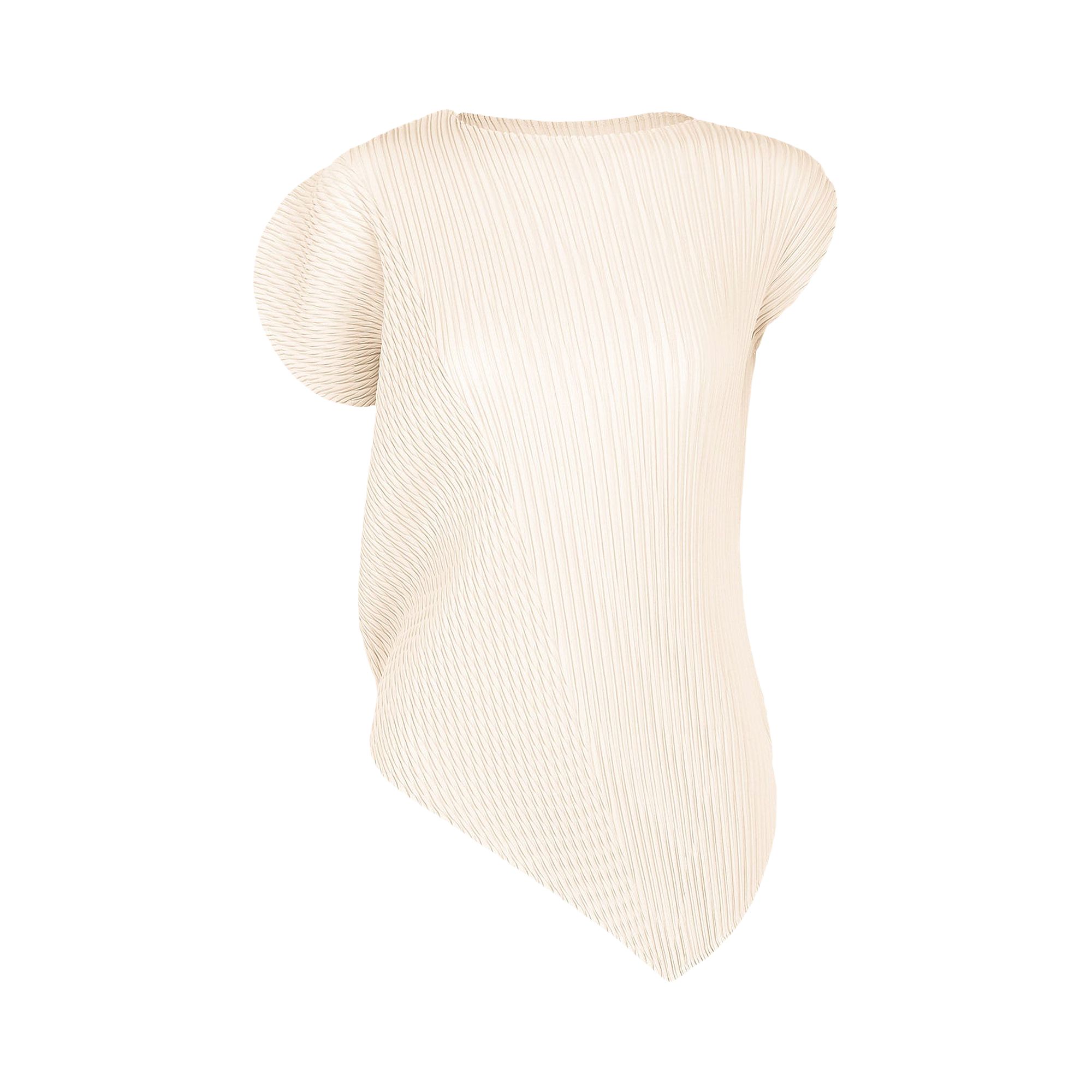 Pre-owned Issey Miyake Leaf Pleats Shirt 'tan' | Women's Size 2