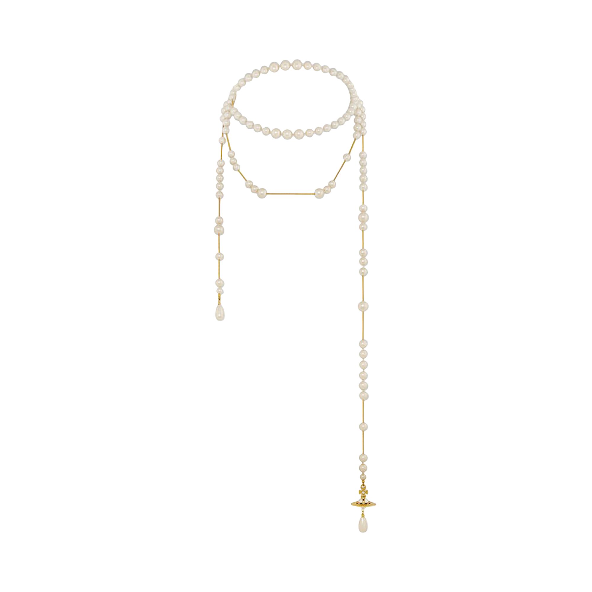 Pre-owned Vivienne Westwood Broken Pearl Necklace 'gold/pearl/multicolor' | Women's Size Onesize