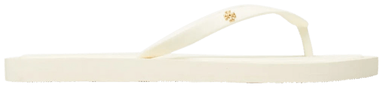 Tory Burch Wmns Kira Padded Flip Flop Ivory Gold