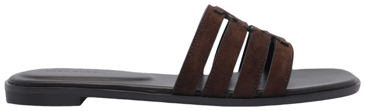 Tory Burch Wmns Ines Cage Slide Dark Cocoa