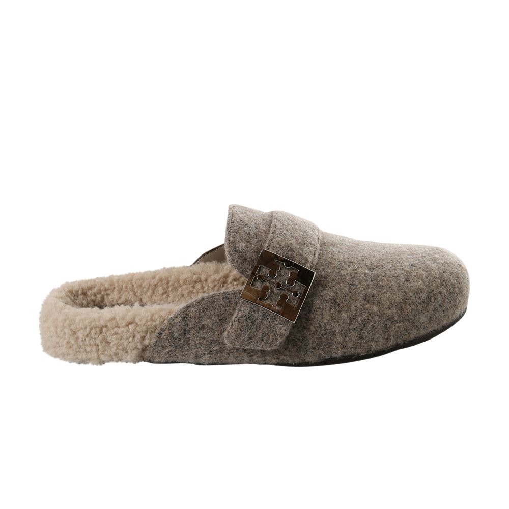 Pre-owned Tory Burch Wmns Mellow Shearling Mule 'fog Gray Taupe' | Tan | Women's Size 6.5