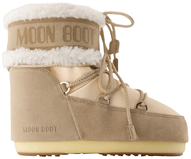 Moon Boot Wmns Icon Pearly Plus Boot Low Pale Peach Sand