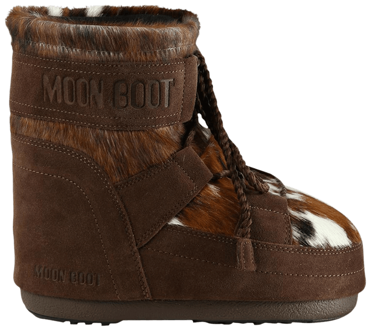 Moon Boot Wmns Icon Cow Boot Low White Cocoa