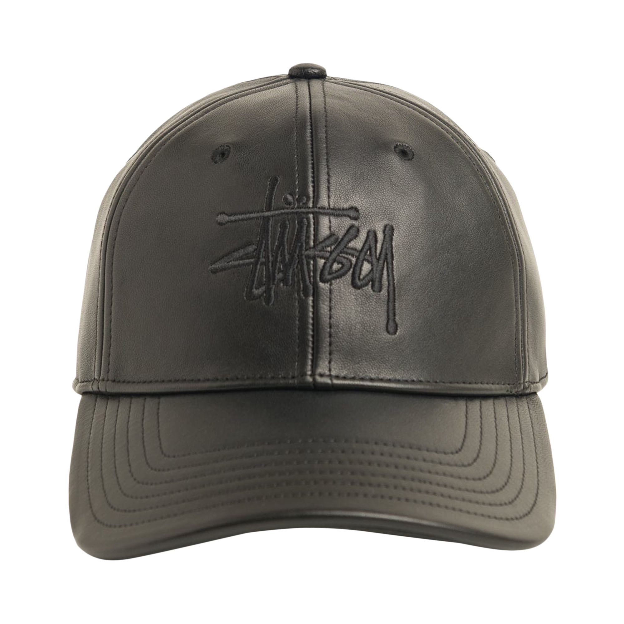 Pre-owned Stussy Leather Basic Stüssy Cap 'black' | Men's Size Onesize
