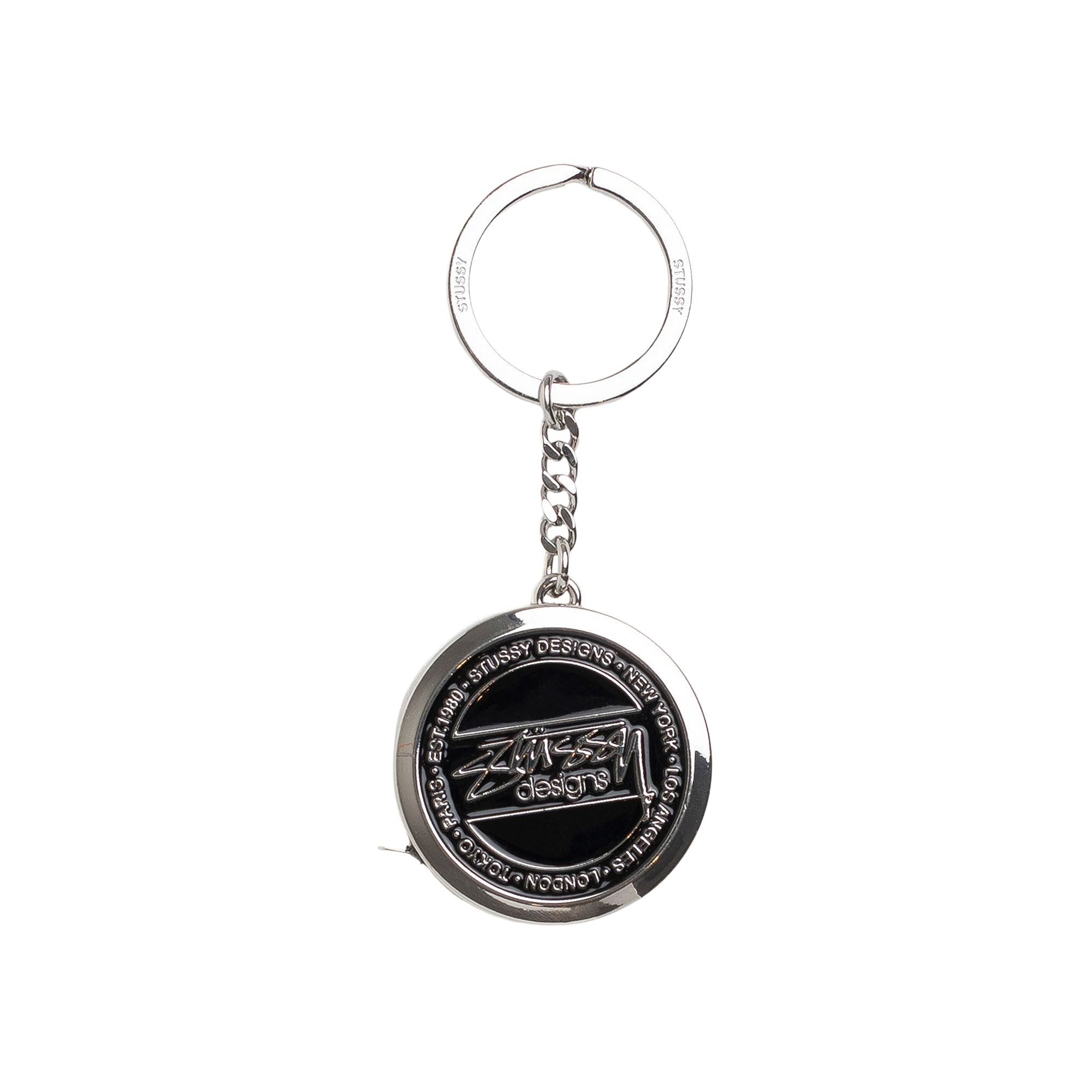 Pre-owned Stussy Measuring Tape Keychain 'black' | Men's Size Onesize