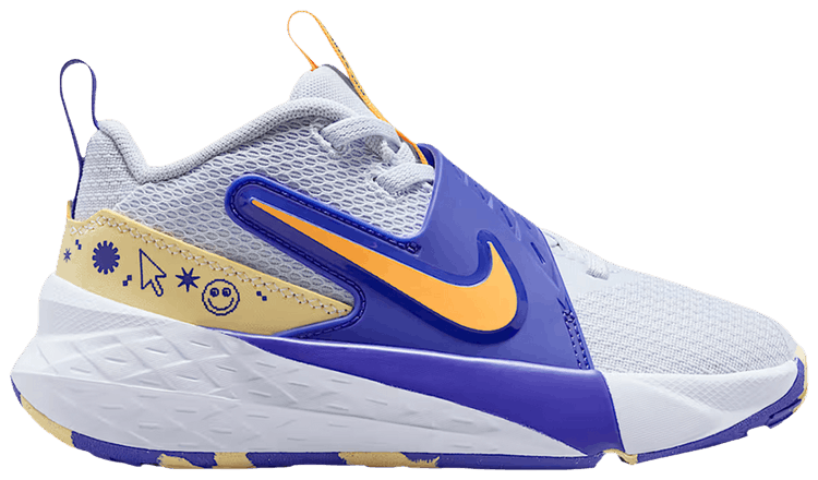 Nike Team Hustle D 12 PS Football Grey Lapis Soft Yellow