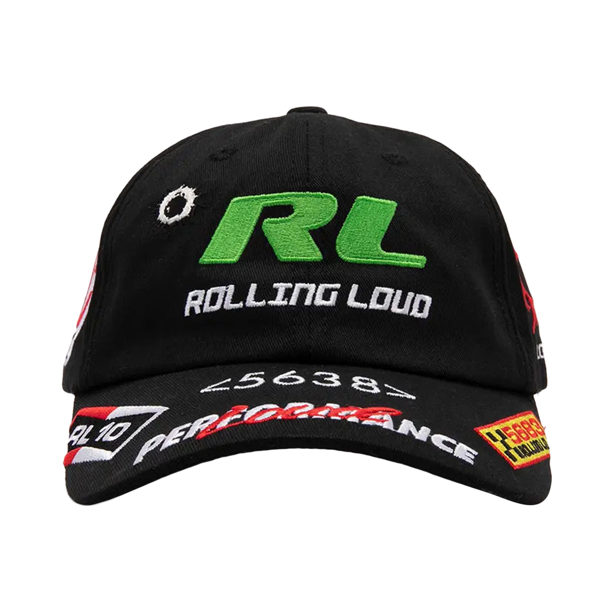 Pre-owned Rolling Loud Patchwork Dad Hat 'black' | Men's Size Onesize
