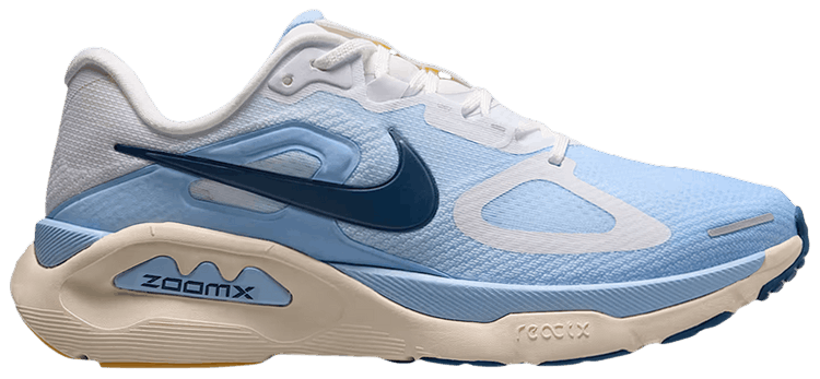 Nike Wmns Structure Plus White Aluminum Blue Sun Dial Yellow Mysterious Deep Sea Blue