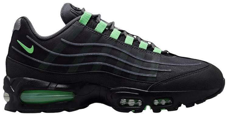Nike Air Max 95 Big Bubble Iron Grey Illusion Green Metallic Silver