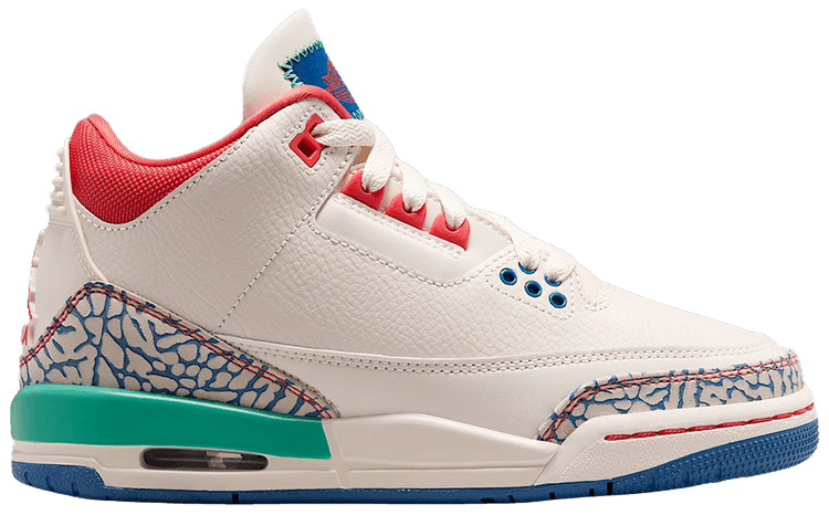Air Jordan 3 GS Retro Chalk  Track Red