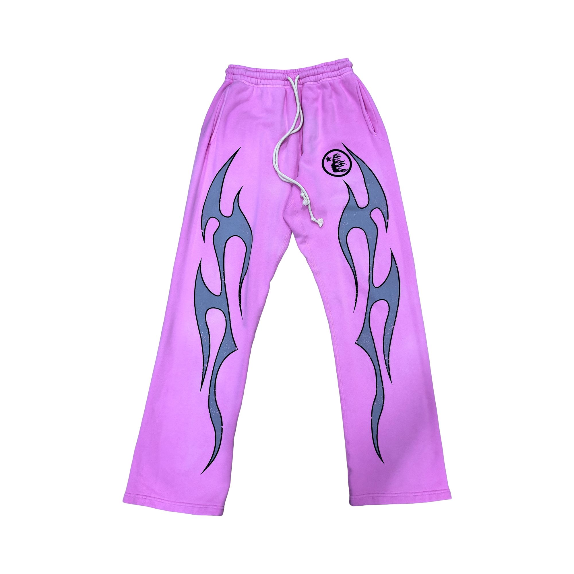 Pre-owned Hellstar Greatest Hits Flame Sweatpants 'pink' | Men's Size Xxl