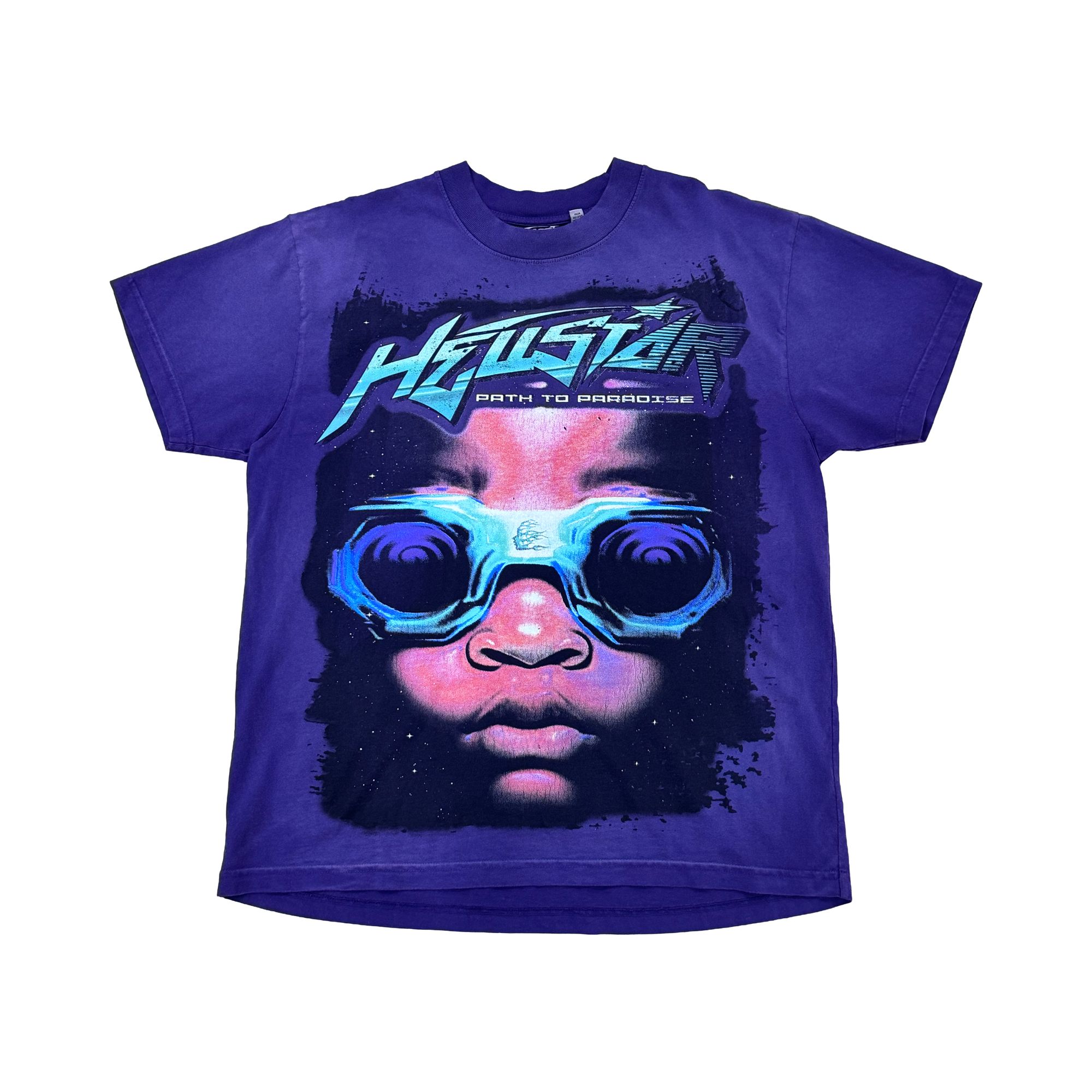 Pre-owned Hellstar Greatest Hits Goggles T-shirt 'purple' | Men's Size Xxl