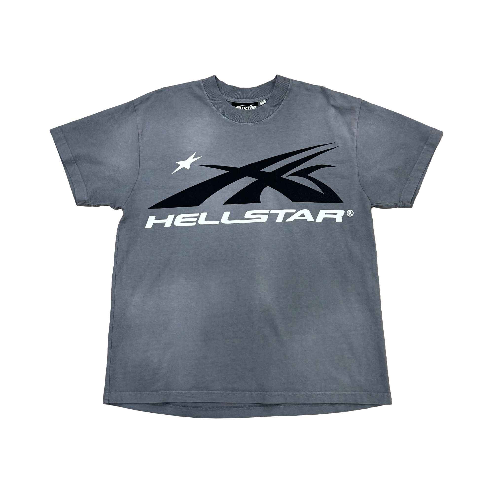 Pre-owned Hellstar Greatest Hits Sports Logo T-shirt 'grey' | Men's Size Xl