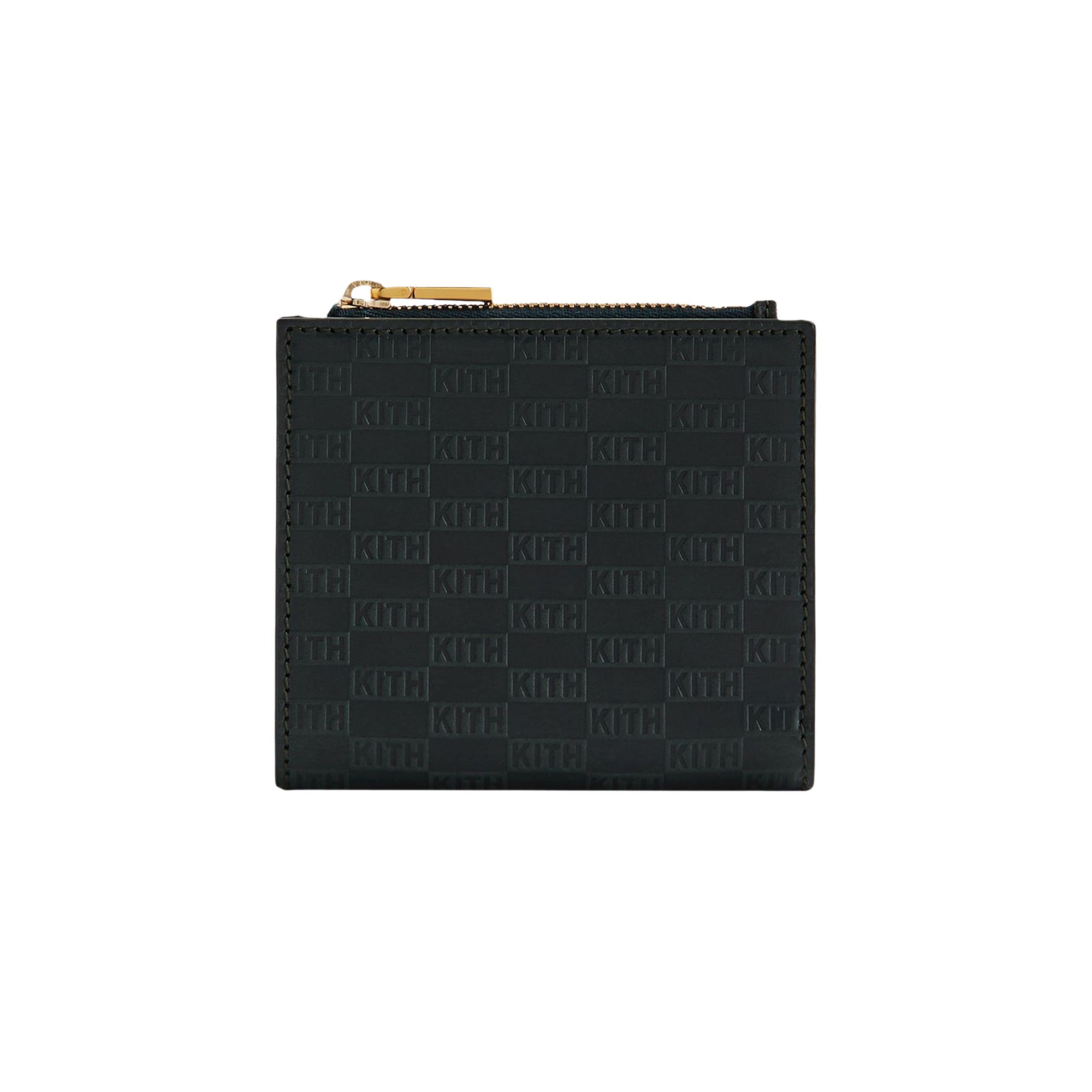Pre-owned Kith Monogram Leather Snap Wallet 'equestrian' | Black | Men's Size Onesize