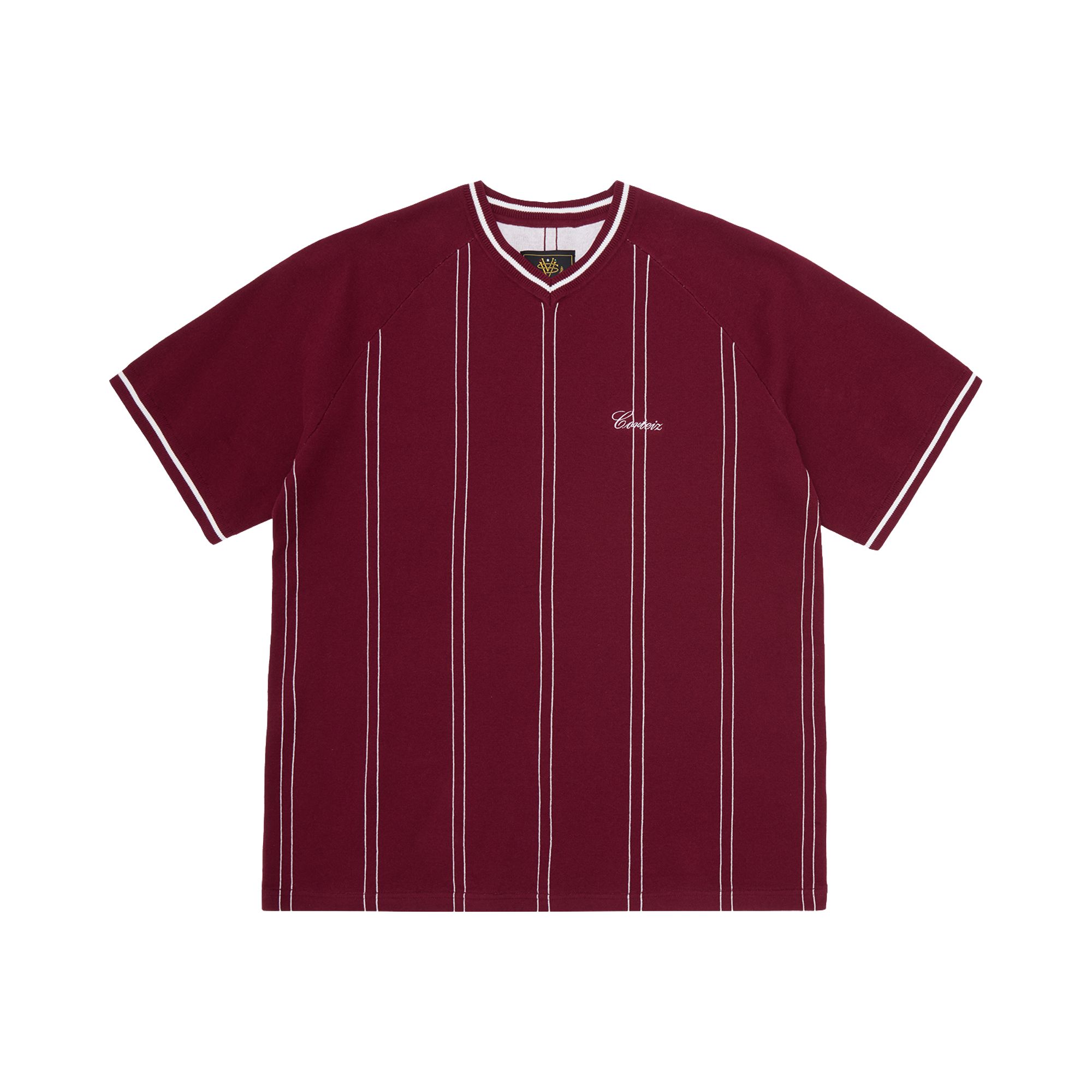 Pre-owned Corteiz Santi Knit Jersey 'burgundy' | Red | Men's Size L
