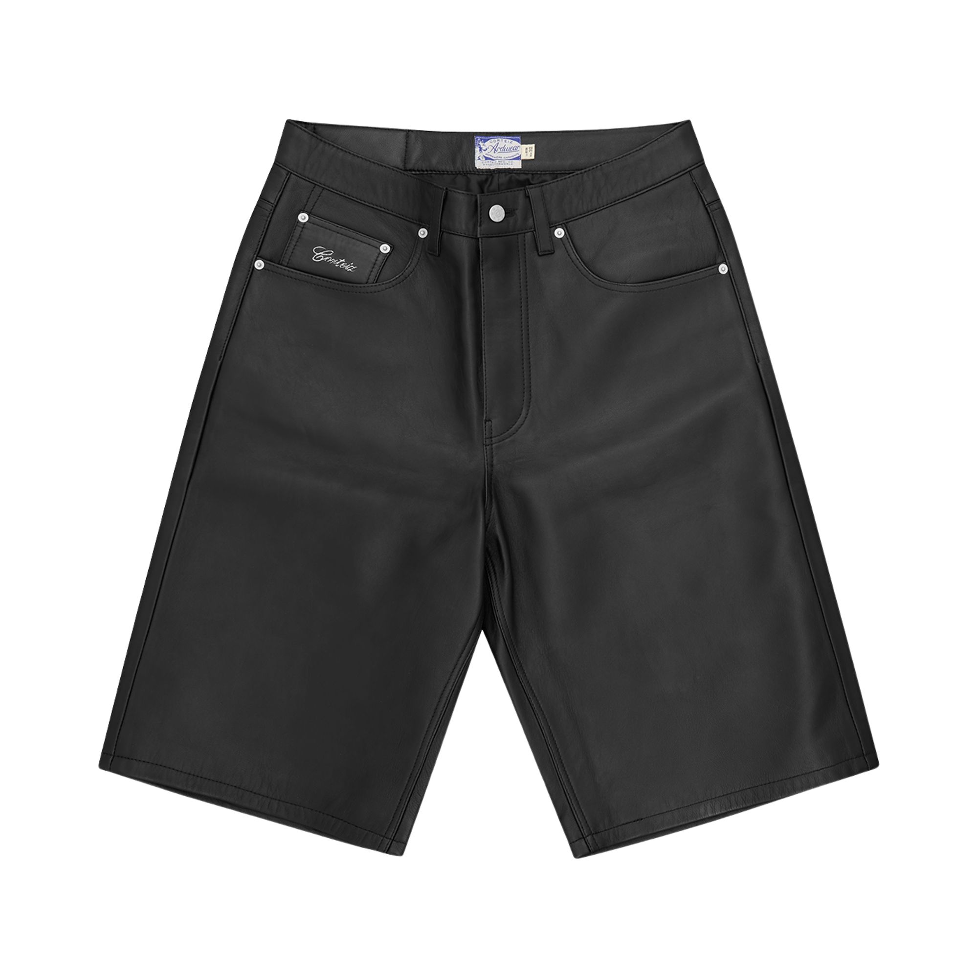 Pre-owned Corteiz Ardwear Leather Short 'black' | Men's Size 32