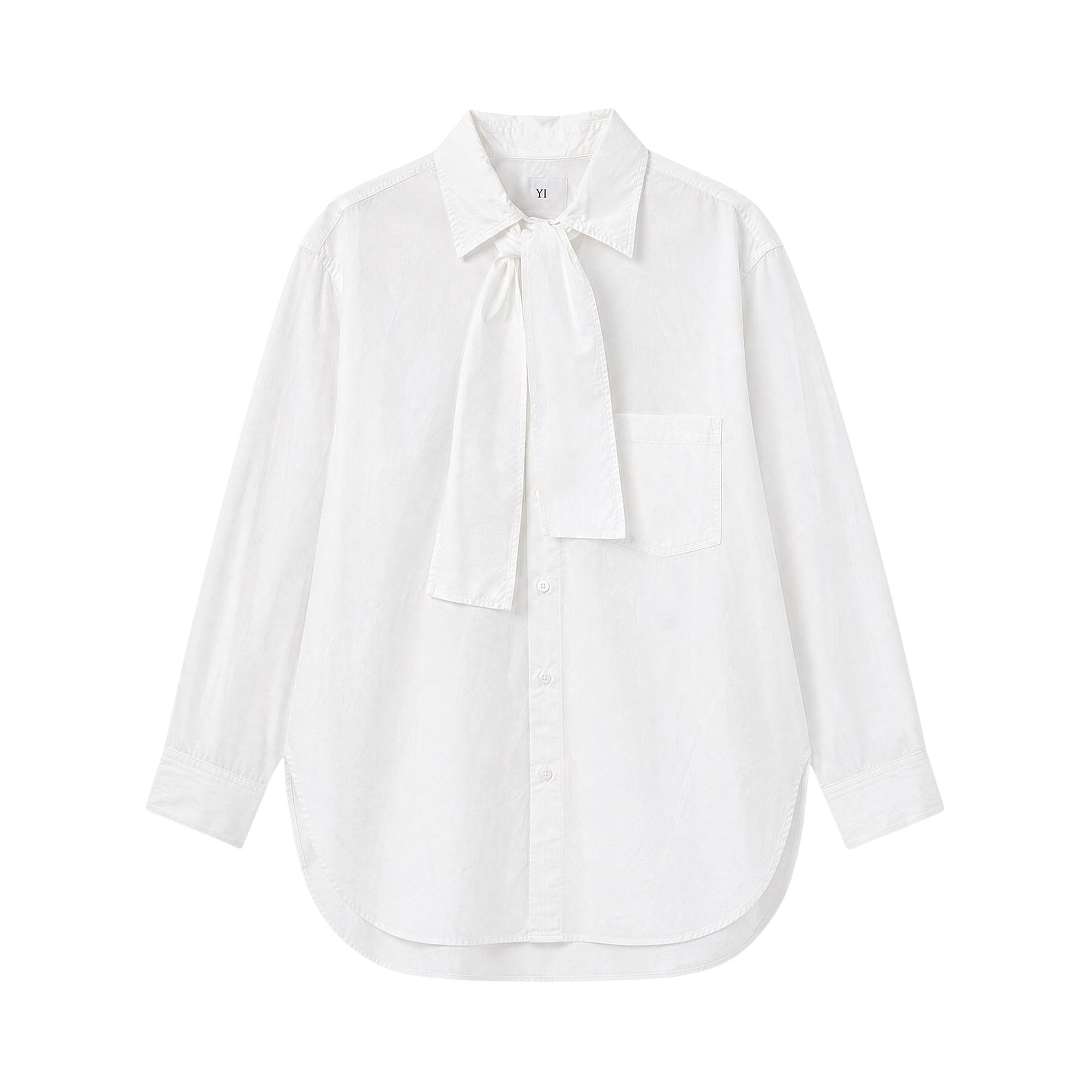 Pre-owned Y's U-bow Collar Shirt 'white' | Women's Size 1