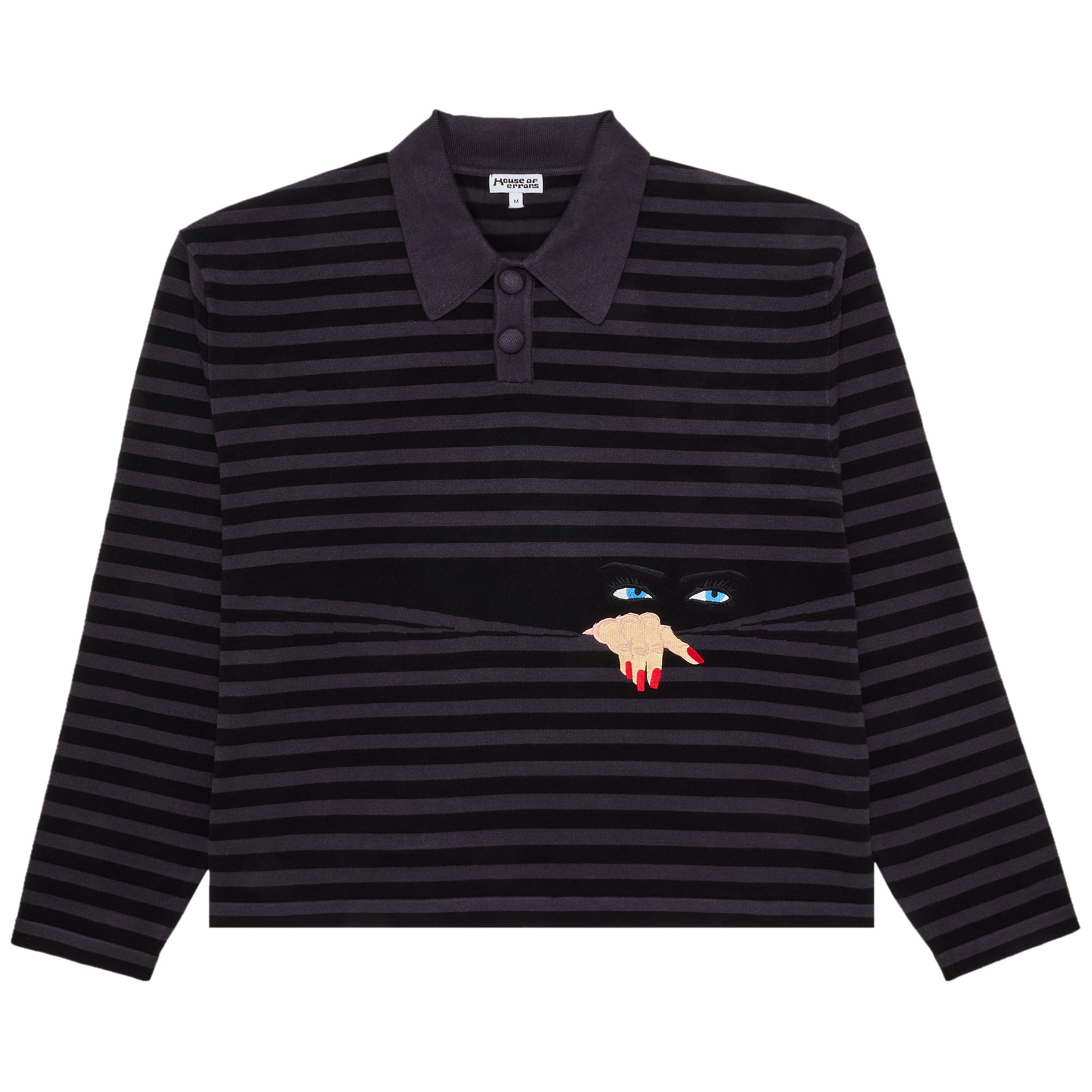 Pre-owned House Of Errors Knitted Peeping Rugby 'black/grey' | Men's Size Xxl