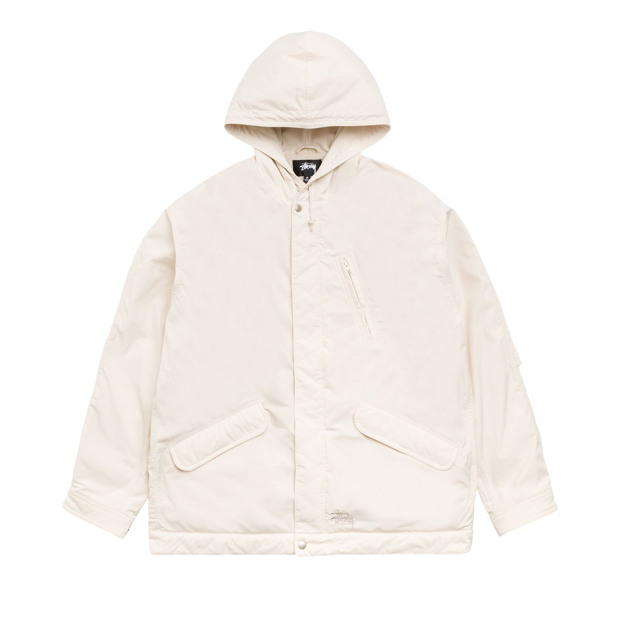 Pre-owned Stussy Flight Parka 'bone' | Cream | Men's Size S