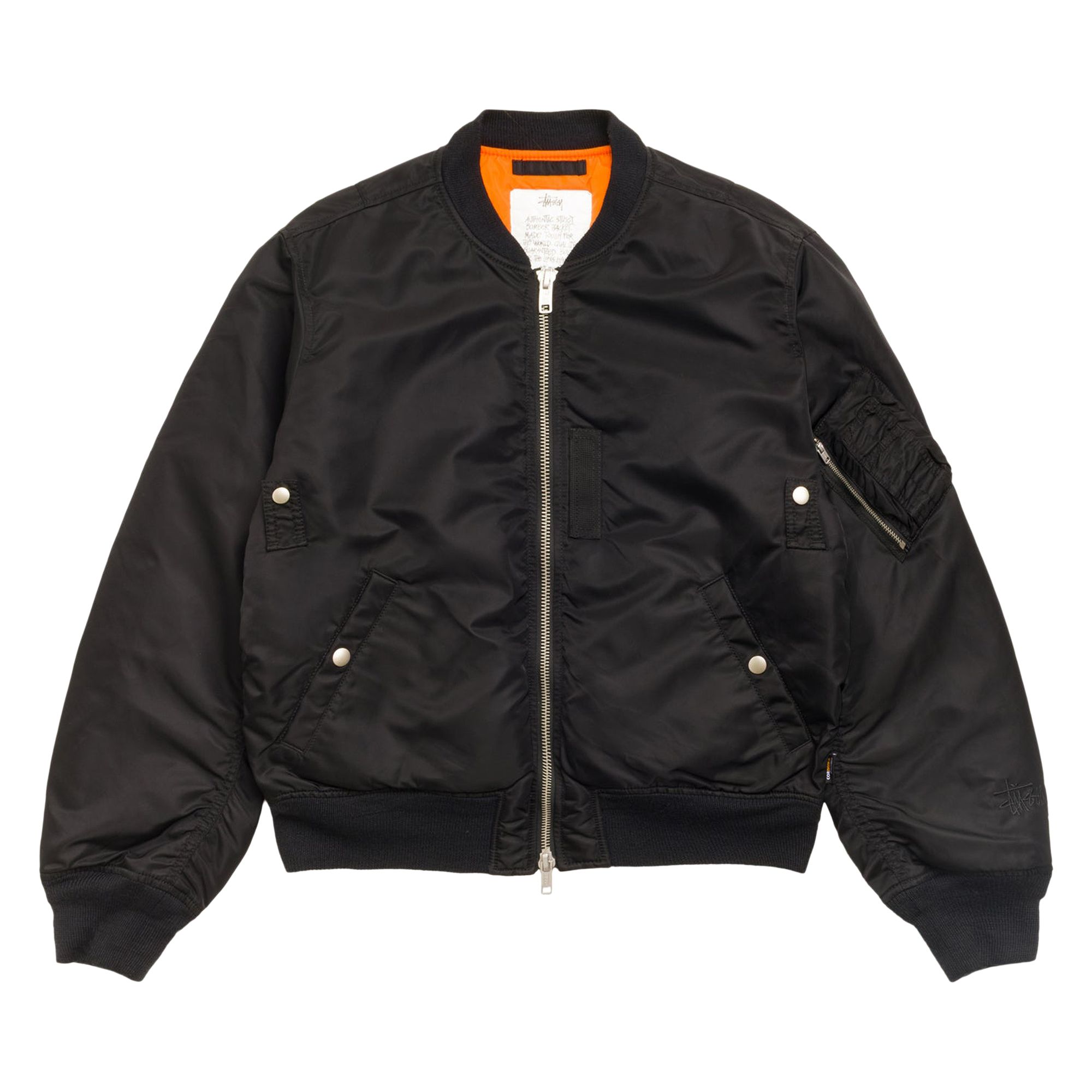 Pre-owned Stussy Ma-1 Bomber Jacket 'black' | Men's Size M