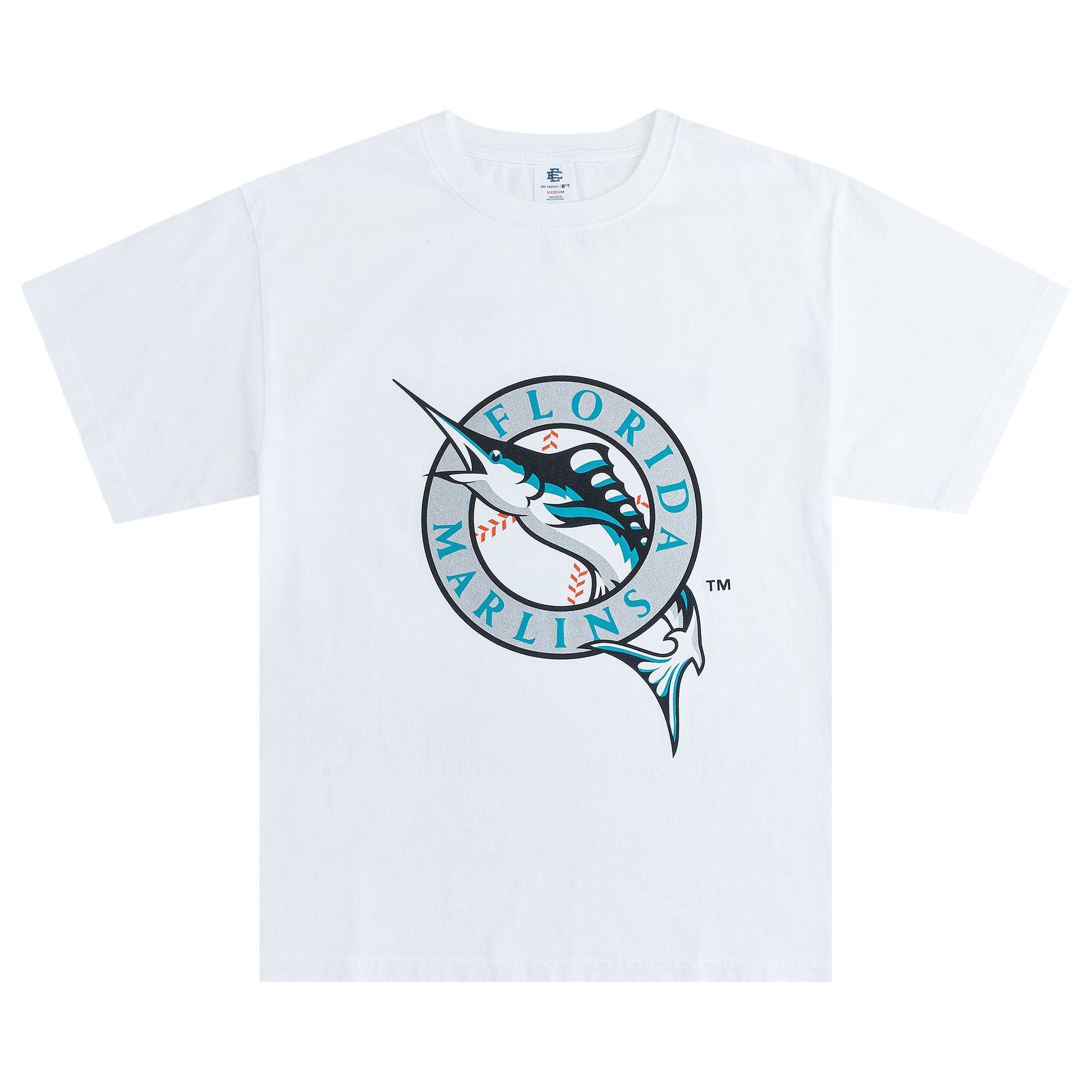 Pre-owned Eric Emanuel Ee Marlins T-shirt 'white' | Men's Size Xxl