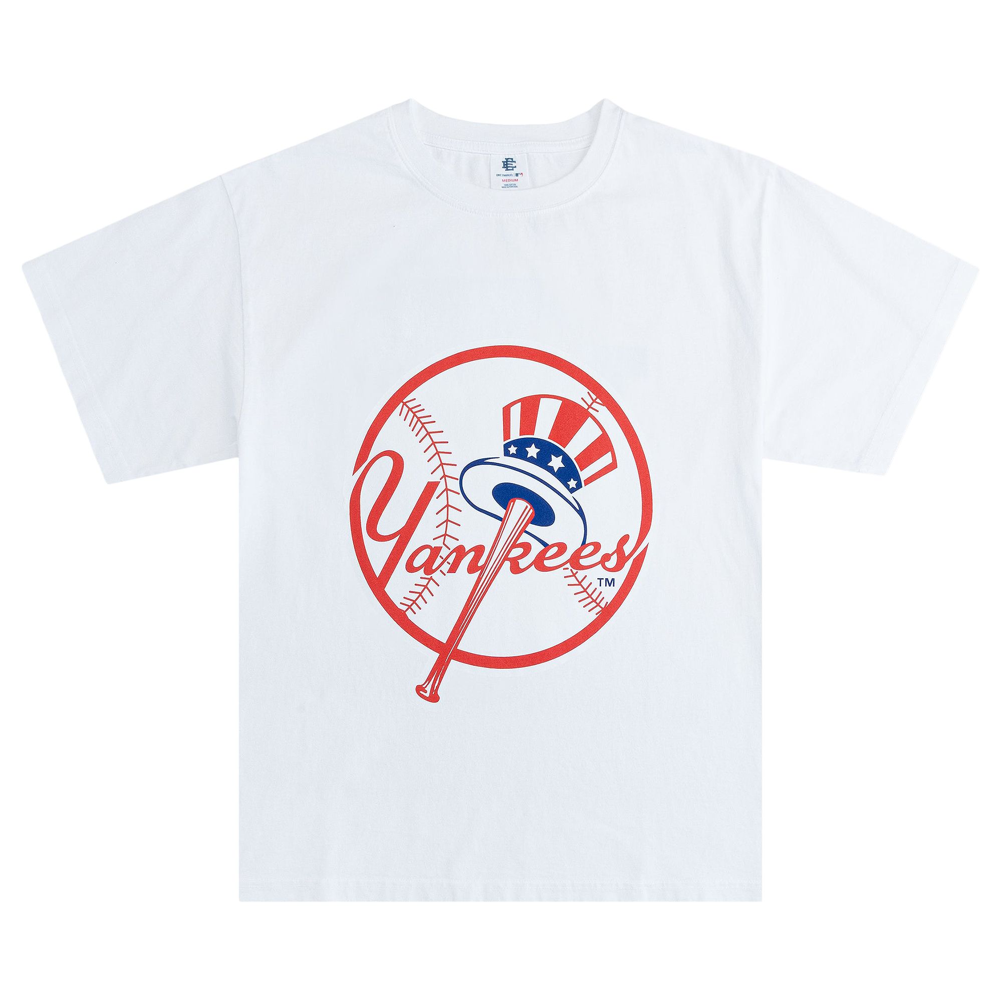Pre-owned Eric Emanuel Ee Yankees T-shirt 'white' | Men's Size L