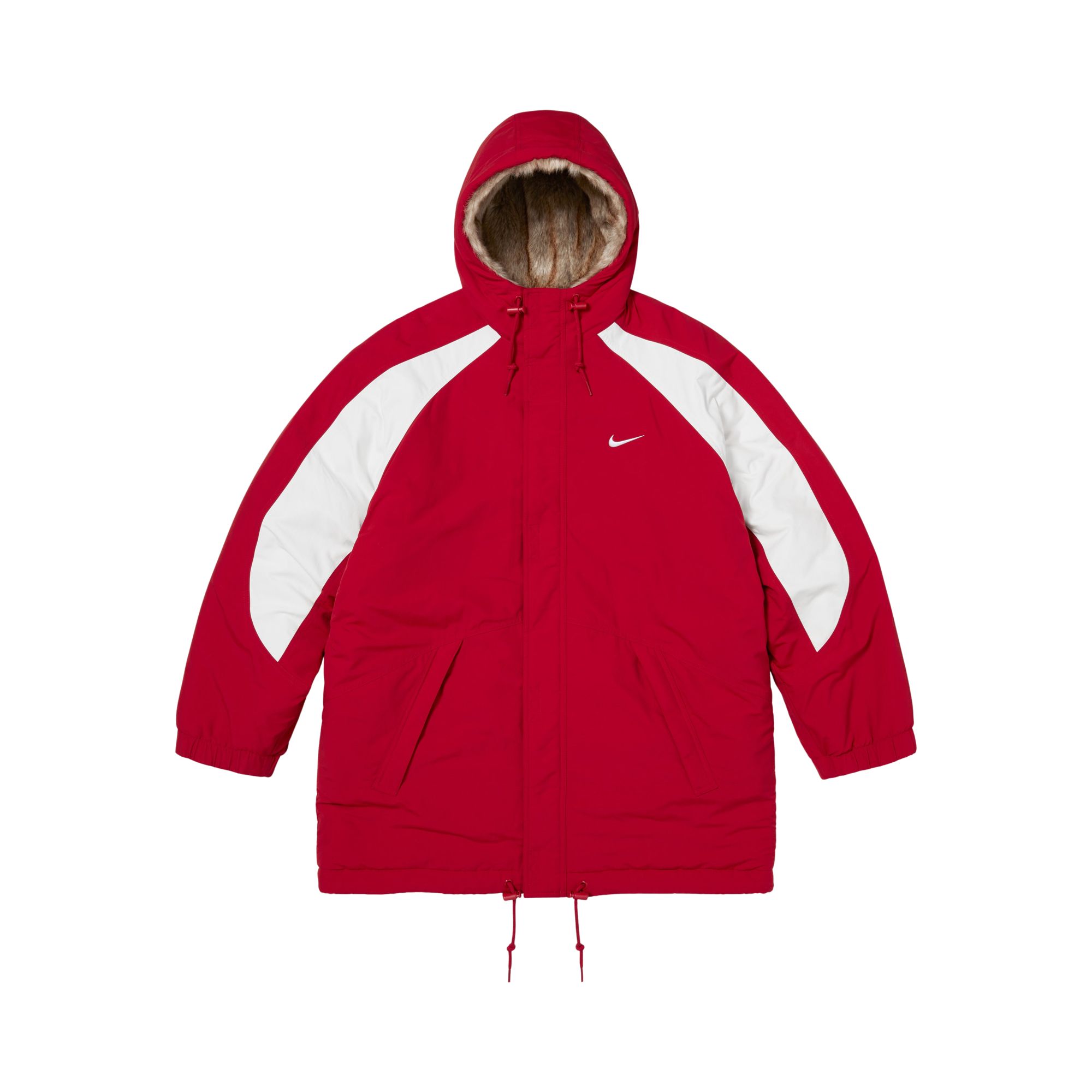 Pre-owned Supreme X Nike Faux Fur Reversible Parka 'red' | Men's Size S