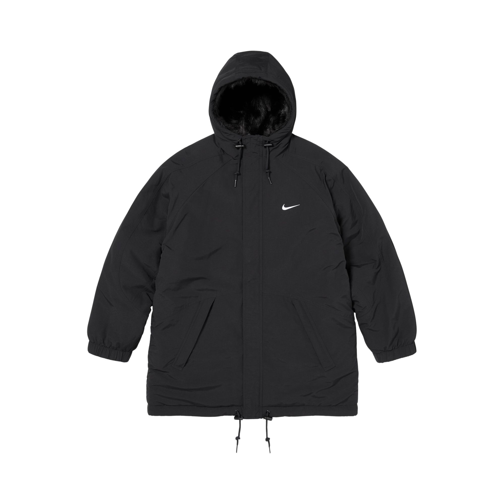 Pre-owned Supreme X Nike Faux Fur Reversible Parka 'black' | Men's Size M