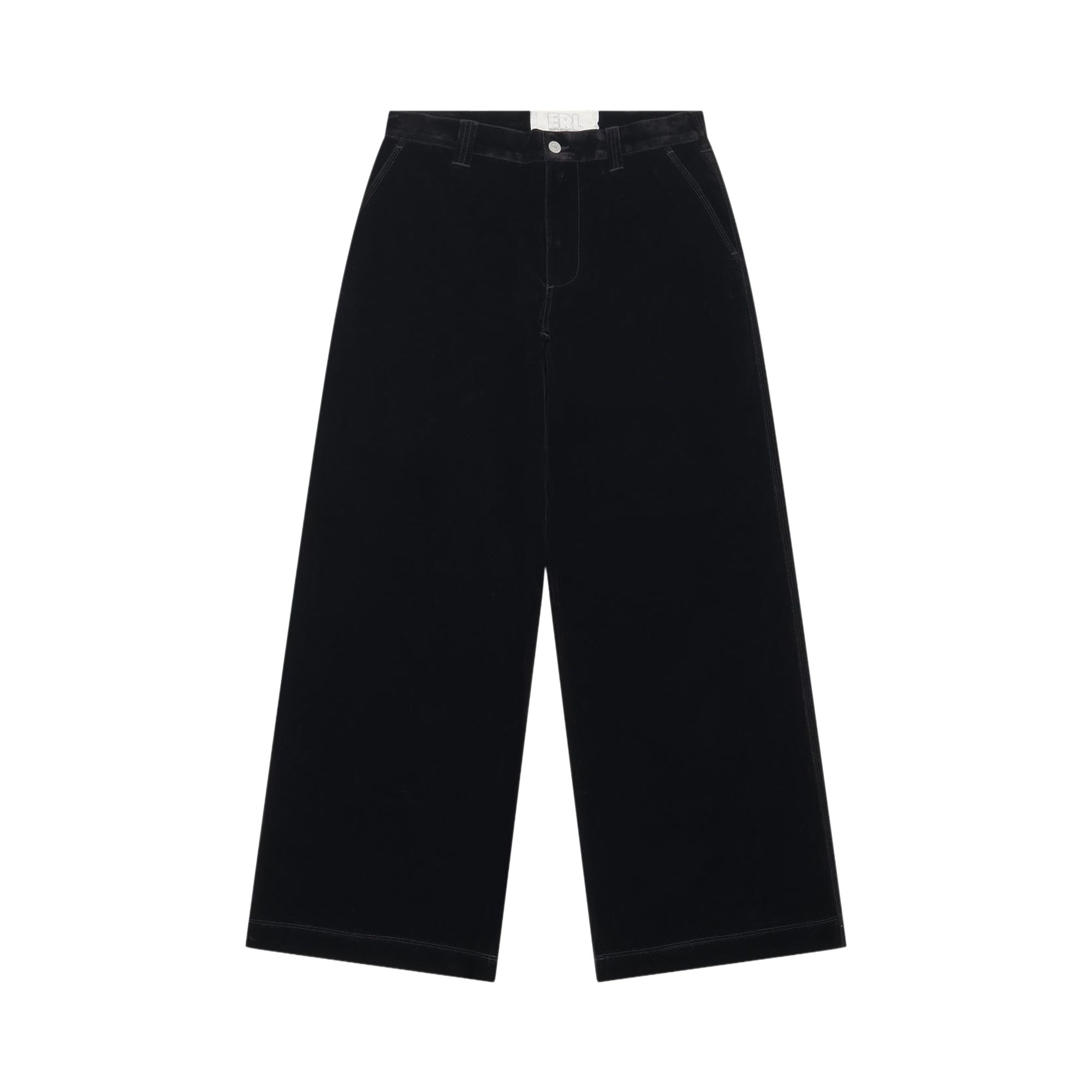 Pre-owned Erl Flocked Denim Chino Pants Woven 'black' | Men's Size S