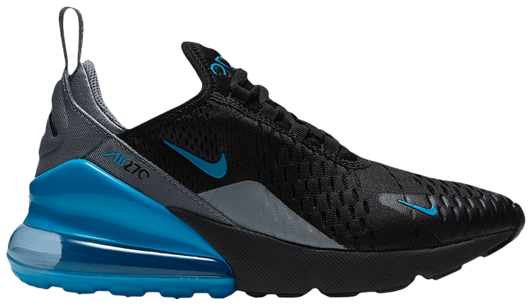 Nike Air Max 270 GS Black Smoke Grey Light Current Blue