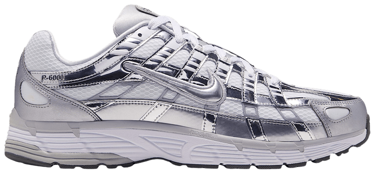 Nike P 6000 White Grey Fog Iron Grey Metallic Silver