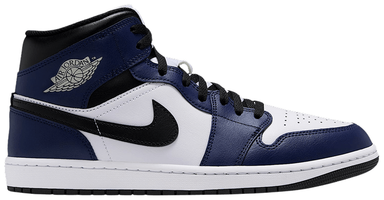 Air Jordan 1 Mid White College Navy White Tech Grey