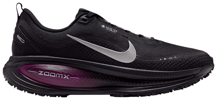 Nike Wmns Vomero 18 GORE TEX Waterproof Road With Reflective Accents Black True Berry Purple Pulse Metallic Silver