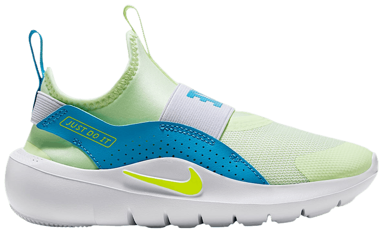 Nike Flex Runner 4 PS Barely Volt Light Current Blue Photon Dust Lemon Venom