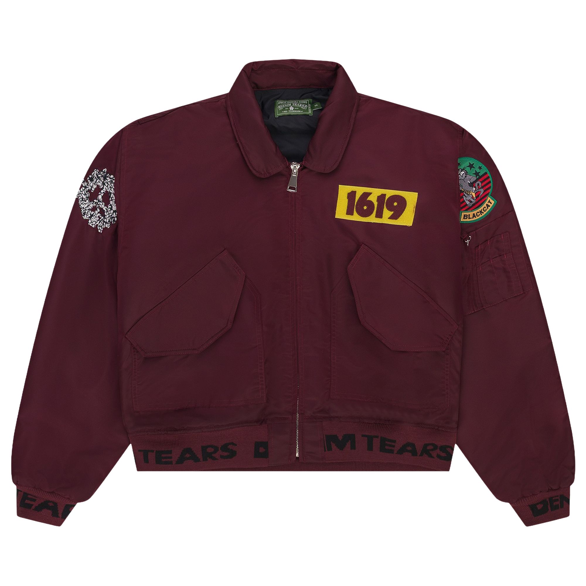 Pre-owned Denim Tears 1619 Bomber Marone 'maroon' | Purple | Men's Size Xl
