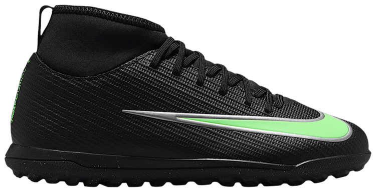 Nike Jr Mercurial Superfly 11 Club Turf High Top GS Black Black Illusion Green