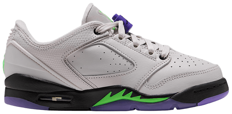 Air Jordan Sixty Plus Low GS Light Bone Laser Purple Black Scream Green