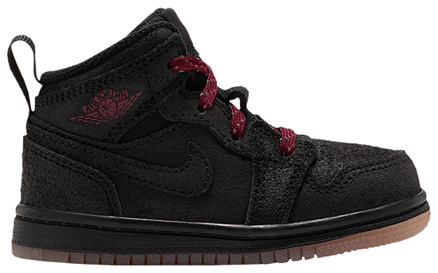 Air Jordan Jordan 1 Mid SE TD Black Gum Medium Brown Team Red